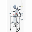 Double Layer Jacketed Glass Reactor 100ml 500ml Agitated Borosilicate 50Hz