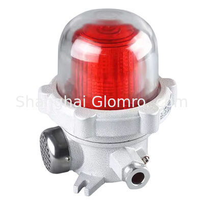 120db Visual Audible Alarm Siren / Explosion-Proof Light & Sound Alarm with Cover IP66 Explosion Proof LED Strobe Warning Lights Aluminum Alloy