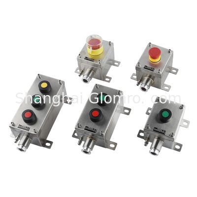 IP65 Waterproof 304 Stainless Steel Flameproof Push Button Box Ex de IIC T6 Gb Anti-Corrosion Enclosure Flammable Explosive Area