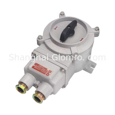High Current 25A Aluminum Alloy Explosion Proof Rotary Changeover Switch Multiple Contact Configurations IP66 Ex Control Switch
