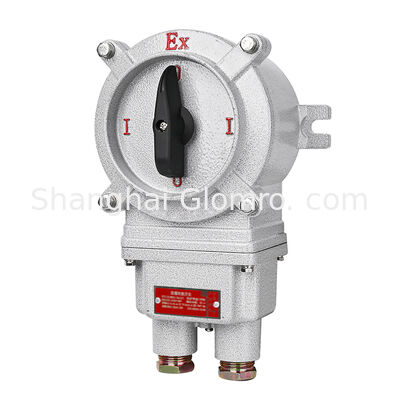 High Current 25A Aluminum Alloy Explosion Proof Rotary Changeover Switch Multiple Contact Configurations IP66 Ex Control Switch
