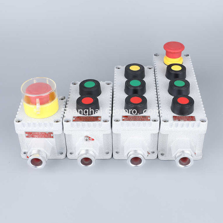 ATEX Explosion Proof Control Button Box Aluminum Emergency Stop