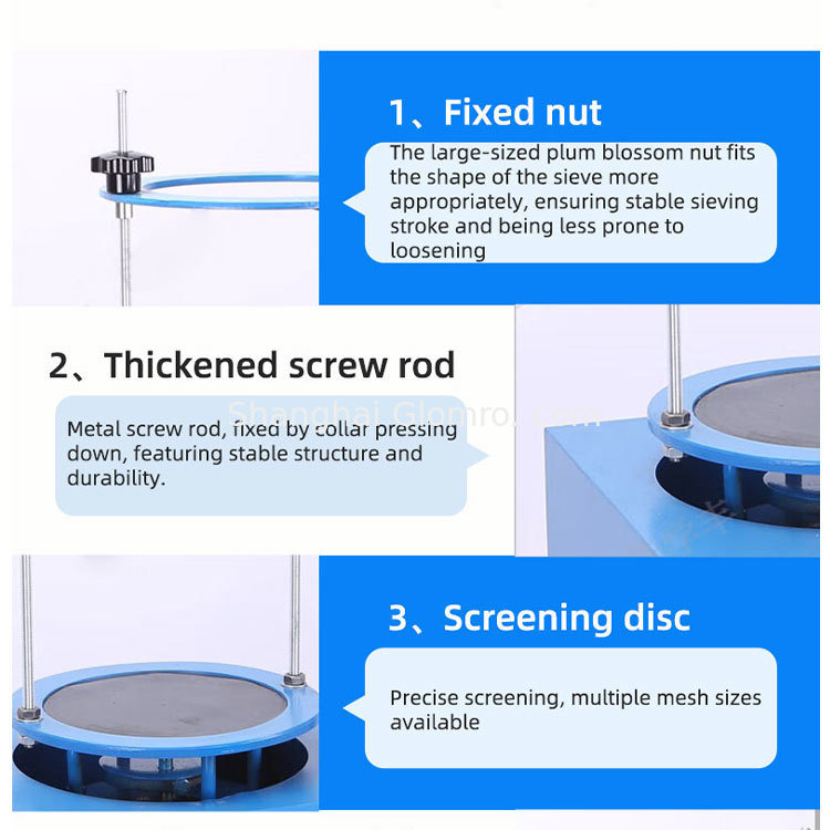 Factory Price 1-7 Layers 200mm 300mm 400mm Standard Test Lab Sieve Shaker Vibration Testing Machine