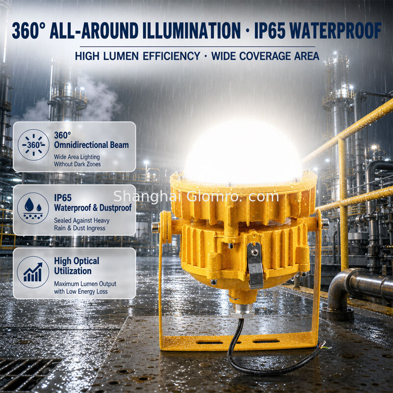 50W High Output Maintenance-Free Explosion-Proof Lamp IP65 Warehouse Factory Workshop Area Lighting